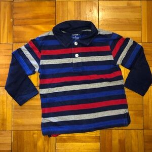 George Kids Striped Polo Shirt - Blue, Red, Gray